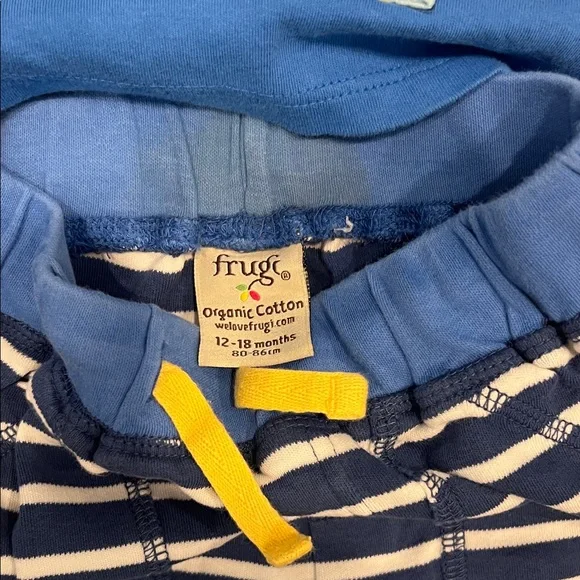 Frugi Blue and Orange Octopus Toddler Set - 12-18 months - Picture 4 of 7